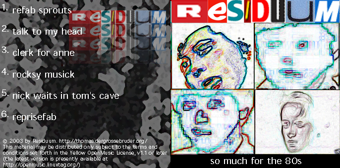 So much for the 80s - Cover